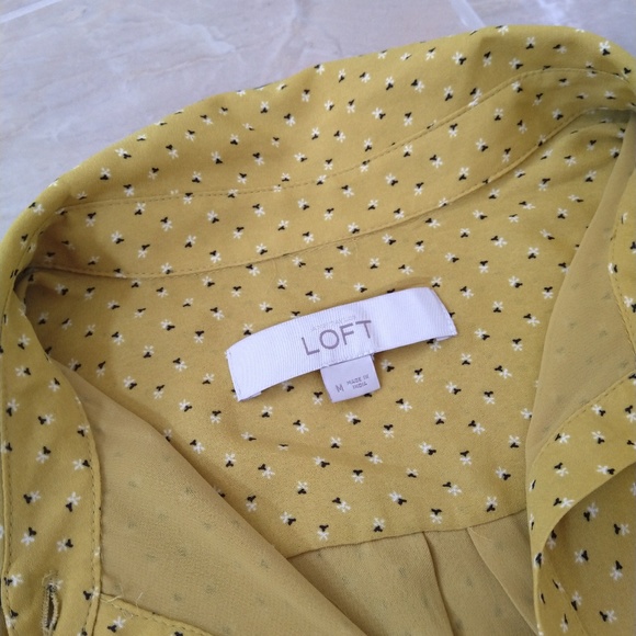 Ann Taylor LOFT mustard dress size medium - Picture 6 of 8
